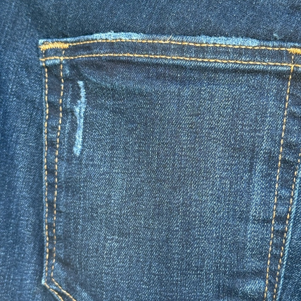 Loft Women’s Dark Blue Distressed Skinny Jeans - Classic Slim Fit Size 4/27 - Picture 14 of 16